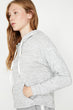 "Women Gray Hooded Sweater "