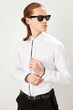 White Male Colar Smart Slim Fit Prom Groom Shirts TMNSS19FO0092
