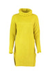 WOMEN-Yellow Turtleneck Sweater Dress