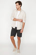 Male Gray Pocket Detail Normal Waist Shorts