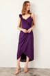 Purple Flywheel Detail Dress