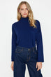 Women Navy Blue Sweater