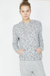 Women Gray Pattern Sleepwear Top