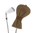 Canvas Golf Club Head Cover Faux Fleece Padded Protector Carrier Bag Interlayer Cover 23CM