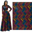 Brown Stripe Summer African Prints Ethnic Garment Fabric
