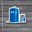 Doctor Who Police Box Graffiti Stationery Sticker