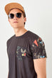 New Black Men 'S Printed Pockets Cycling Neck T Shirt
