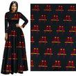 Black Red Bird African Prints Ethnic Garment Fabric