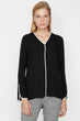 "Women 'S Black Line Blouse"