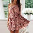 Floral Print Ruffle Women Dress