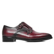 New Fashion Ladies Monk Strap Shoe Pointed Toe Patina Women Dress Office Shoe Handmade Genuine Leather Sapato Mujer
