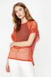 "Women 'S Coffee Ruffle Detail T-Shirt "