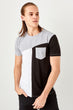 New Black Men Panelled Pocket Detail T-Shirt