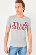 Gray Men 'S Printed T Shirt