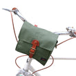 Bicycle Handlebar Bag Pack Front Tube Basket Pannier Messenger Bag Outdoor Accessories Green Waxed Waterproof Canvas