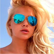 Fashion Mirrored Pilot Sunglasses for Women Brand Designer Vintage Men Gold Metal Glasses Eyewear Shades
