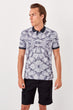 Gray Men 'S Printed New Polo Collar T-Shirt