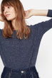 Women Navy Blue Sweater