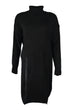 WOMEN-Black Turtleneck Sweater Dress