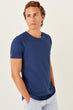 Blue Men 'S Short Sleeve Cycling Neck T Shirt TMNSS19TS0461