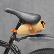 Vintage Portable Bicycle Bike Seat Tail Saddle Bag Khaki Canvas Leather Key Phone Pouch Cycling Bike Accessories