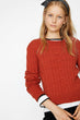 "Women 'S Orange Bike Collar Sweater "