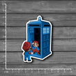 Mario Doctor Who Police Box Waterproof Sticker for Notebooks /Laptops