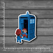 Mario Doctor Who Police Box Waterproof Sticker for Notebooks /Laptops