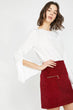 Women Raw White Pearl Detailed Blouse