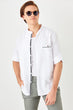White Men 'S Crew Neck Pat Six Long Sleeve Slim Fit New Shirt