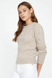 "Female Ecru Bike Collar Sweater "