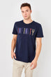 Navy Blue Men 'S Cotton Printed New T-shirt