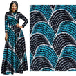 Blue Waterfall African Prints Ethnic Garment Fabric
