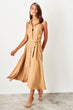 Camel Button Dress