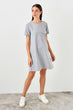 Gray Pockets Knit Dress