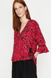 Women Red Blouse