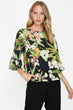 "Women Green Floral Print Blouse "