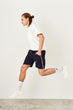 Navy Blue Men Textured Sides With Pockets Stripe Shorts