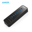 Anker 10 Port 60W Data Hub with 7 USB 3.0 Ports and 3 PowerIQ Charging Ports for MacBook,iPhone, iPad,Galaxy Serie,Mobile HDDetc