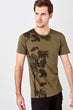 Khaki Men 'S Printed New T-shirt