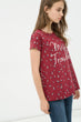 Women Red Pattern T-Shirt