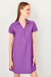 Purple Button Detail Knit Dress