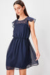 Navy Blue Polka Dot Dress