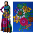 Blue Flower African Prints Ethnic Garment Fabric