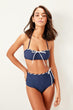 Dark Blue Lacing Detailed Bikini