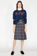 Women Red Plaid Skirt