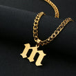 Custom Capital Letter Pendant Choker Necklace