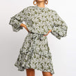 Floral Print Ruffled Women Dress