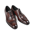 Patina Brown Custom Made Men's Oxford Shoes Birds Engraving Mans Footwear Elastics Band Wedding Office Dress Shoes Male