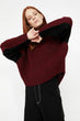 Women Burgundy Sweater
